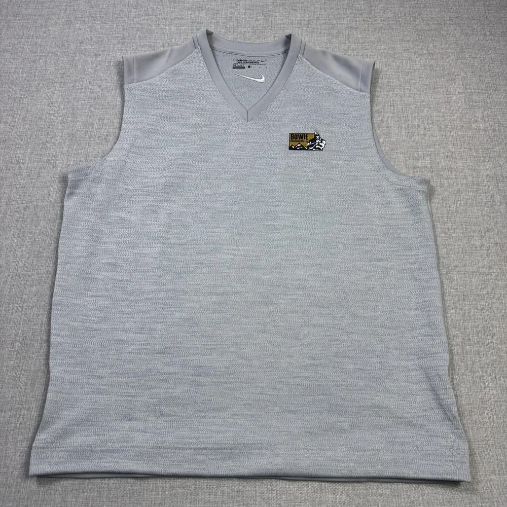 Nike Golf Sweater Vest Mens L Gray V-Neck Dri-FIT Tour Performance Sleeveless - Picture 5 of 12